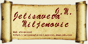 Jelisaveta Miljenović vizit kartica